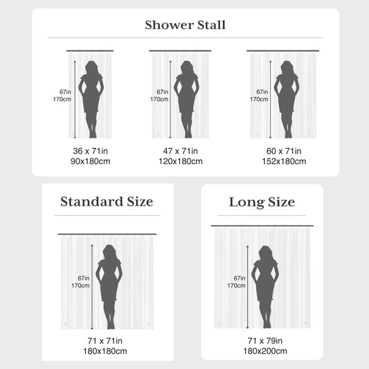 1pc Lightweight Clear Shower Curtain Liner with Magnets & Metal Grommets, Waterproof Plastic Bathroom Curtain Bath Curtain