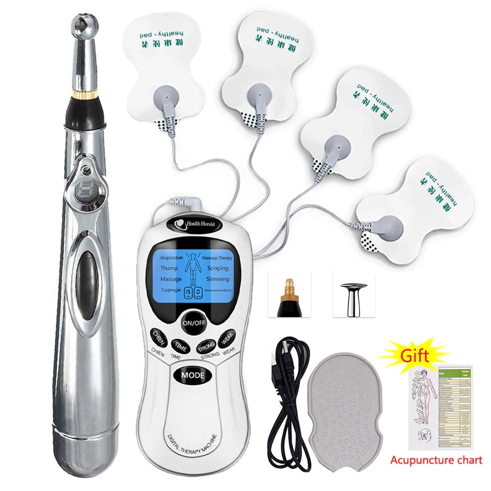 EMS TENS Unit Health Herald Digital Therapy Machine Acupuncture Pen Meridians Laser Meridian Energy Body Massage Pen Health Care