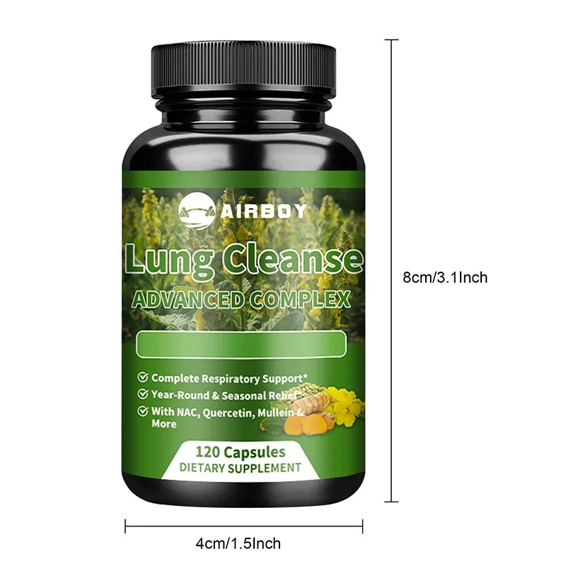 Lung Cleansing and Detoxification - Respiratory Health and Boosts Immunity - 120 Capsules