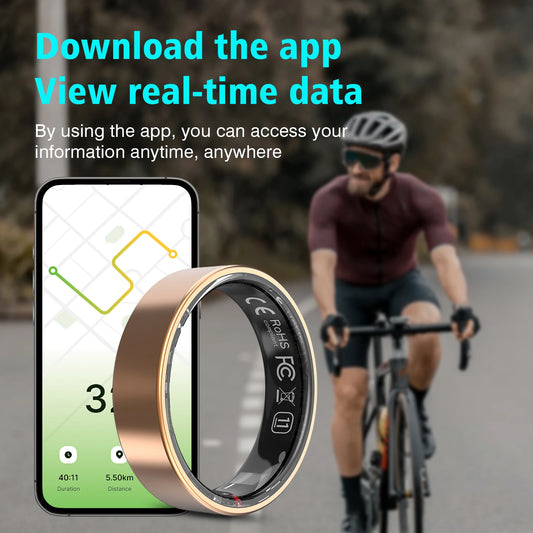 Smart ring, sleep tracking, motion monitoring, compatible with iPhone and Android, smart gift, suitable for men and women