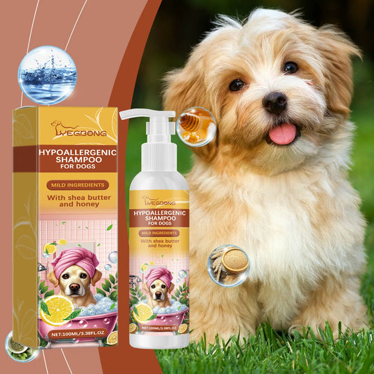 Yegbong 100ml Pet Shampoo Dog Shampoo Hypoallergenic Bath Wash Hair Soften Itchy Skin Relief Nourish Fur Cleansing Dog Shampoo