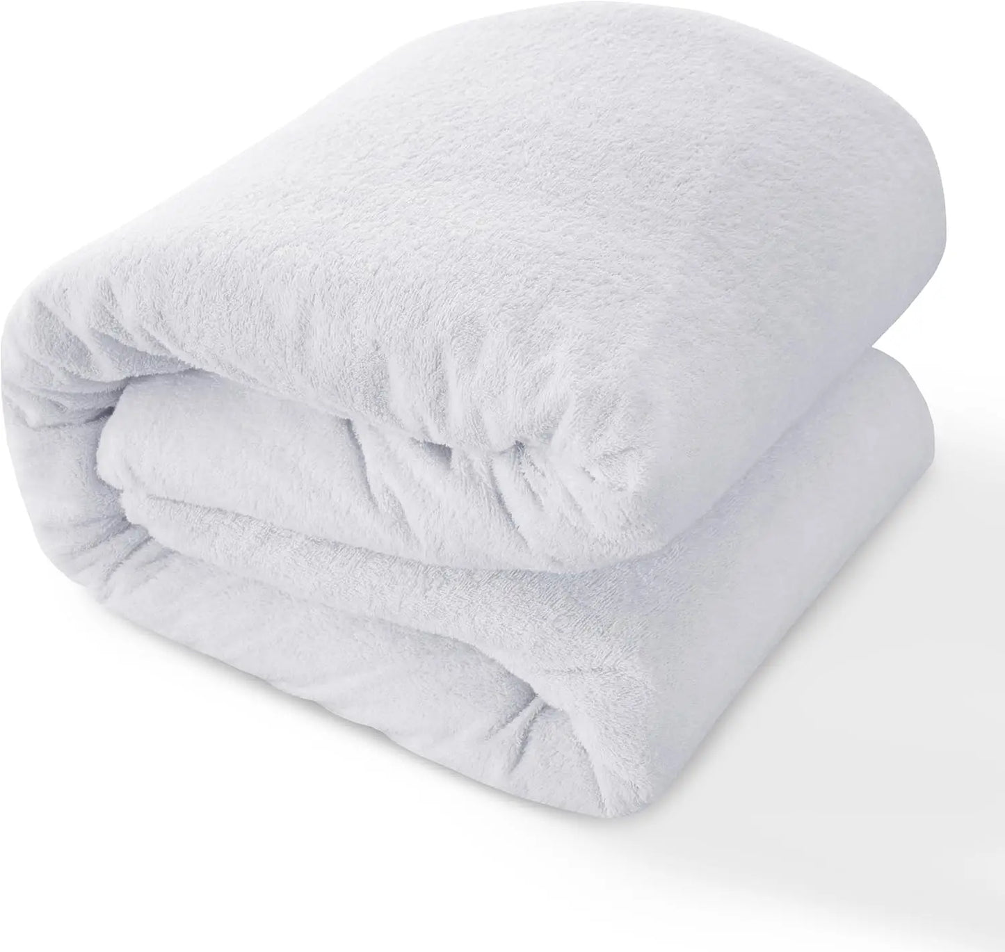 Lux Decor 100% Waterproof Mattress Protector – Soft, Noiseless Terry Cloth Top, Breathable Cover, 16 inches Fitted Deep