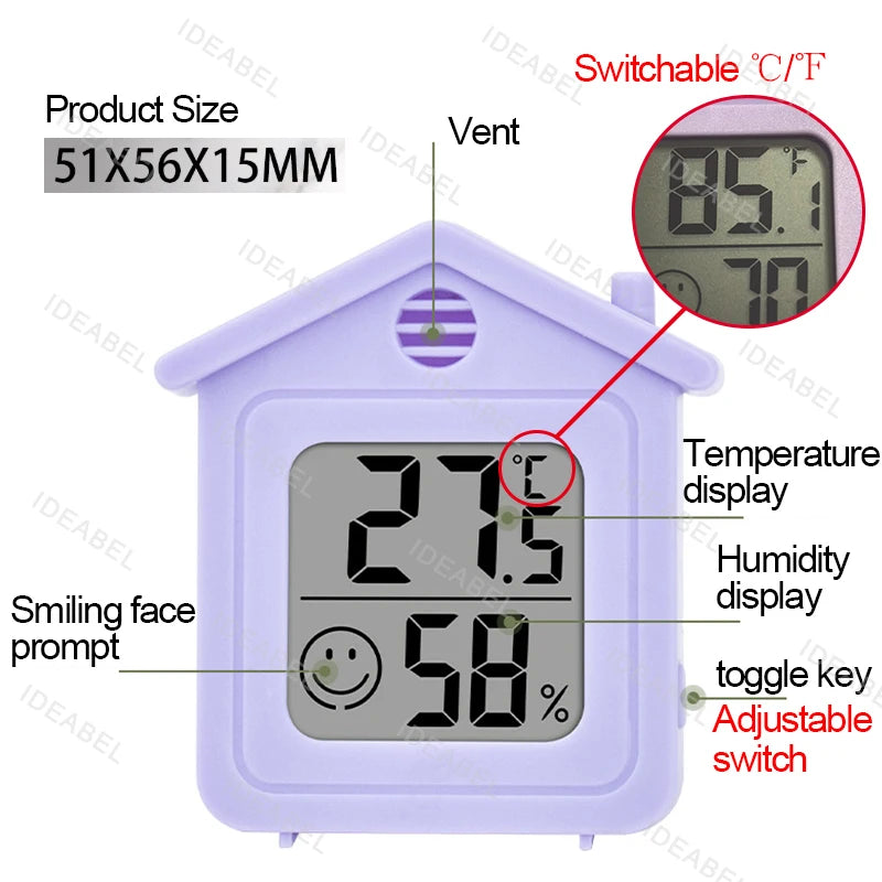 Mini LCD Digital Thermometer Hygrometer Indoor Room Temperature Humidity Meter Sensor Gauge Weather Station