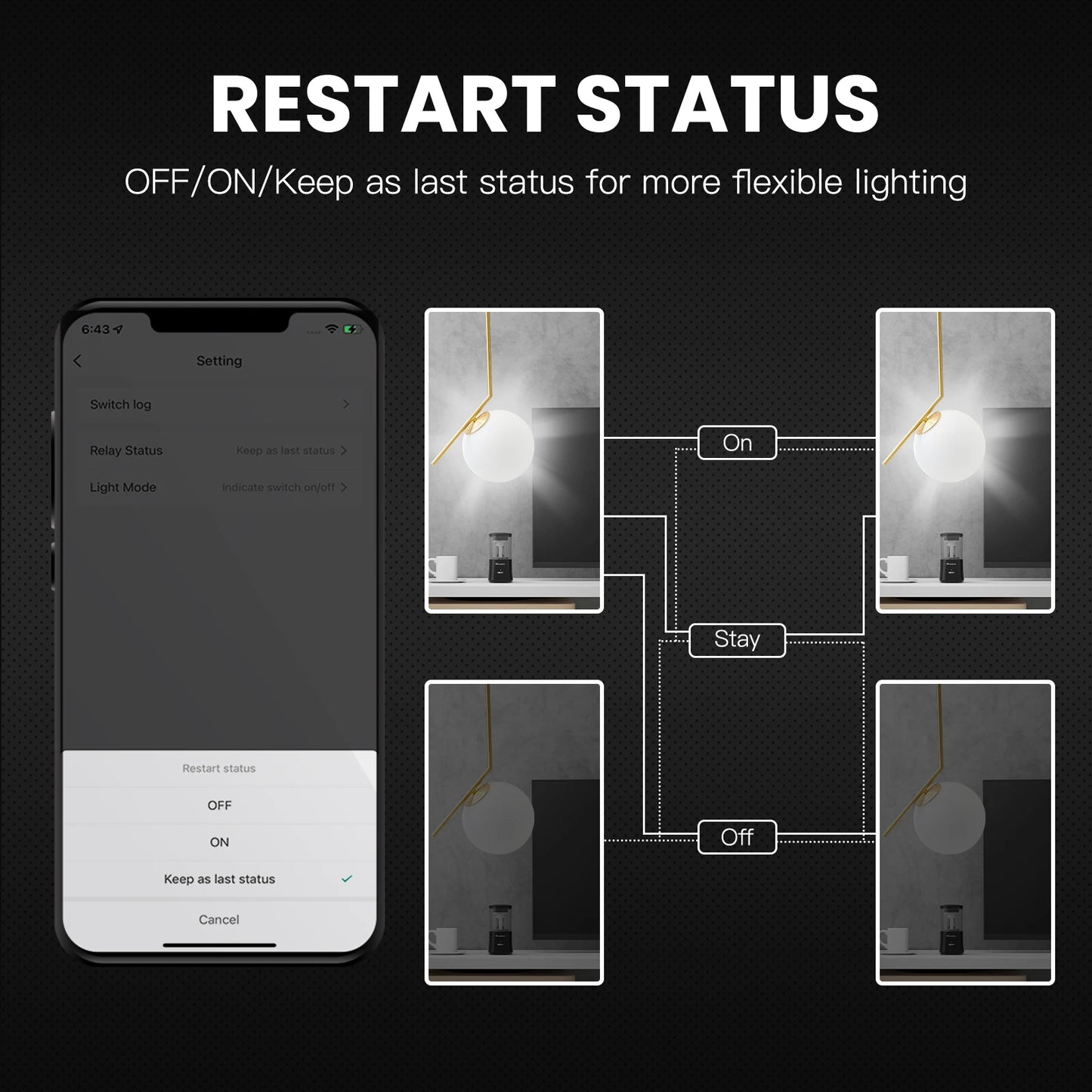 MOES WIFI Star Ring Series Switch Tuya Smart WiFi 3 Way/Single Pole Push Button Light Control Voice Control by Alexa Google Home