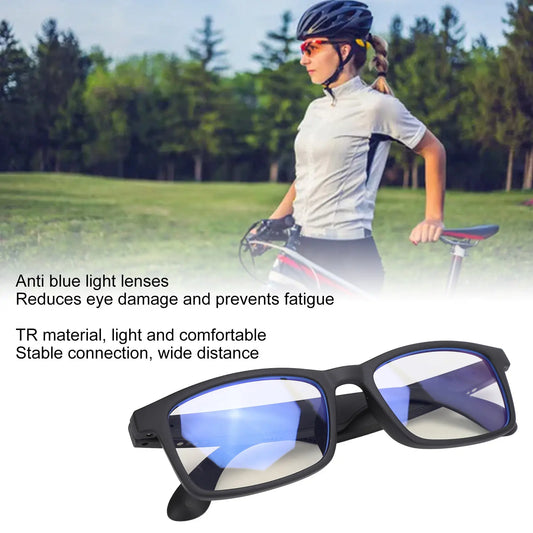 Bluetooth Sunglasses Smart Sound Glasses Blue Light Blocking Comfortable Wear Hands  Calling with Microphone for Running
