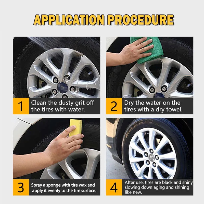 Tyre Gloss Tire Coating Spray Hydrophobic Sealant Wax For Car Wheel Auto Care Re-black Shine Chemistry Filler