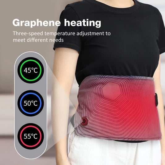 3 Levels Graphene Heating Uterus Warming Belt Menstrual Heating Pad For Menstrual Cramp Lumbar Uncomfortable Health Care