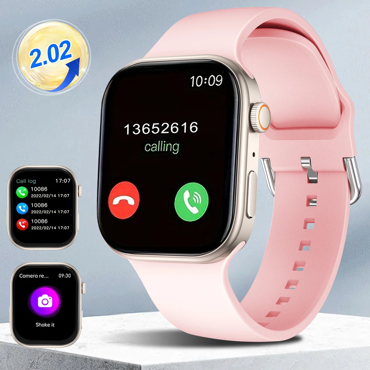 Smart watch, customizable dial, multiple sports modes, answer/make calls, message reminders, suitable for both men and women