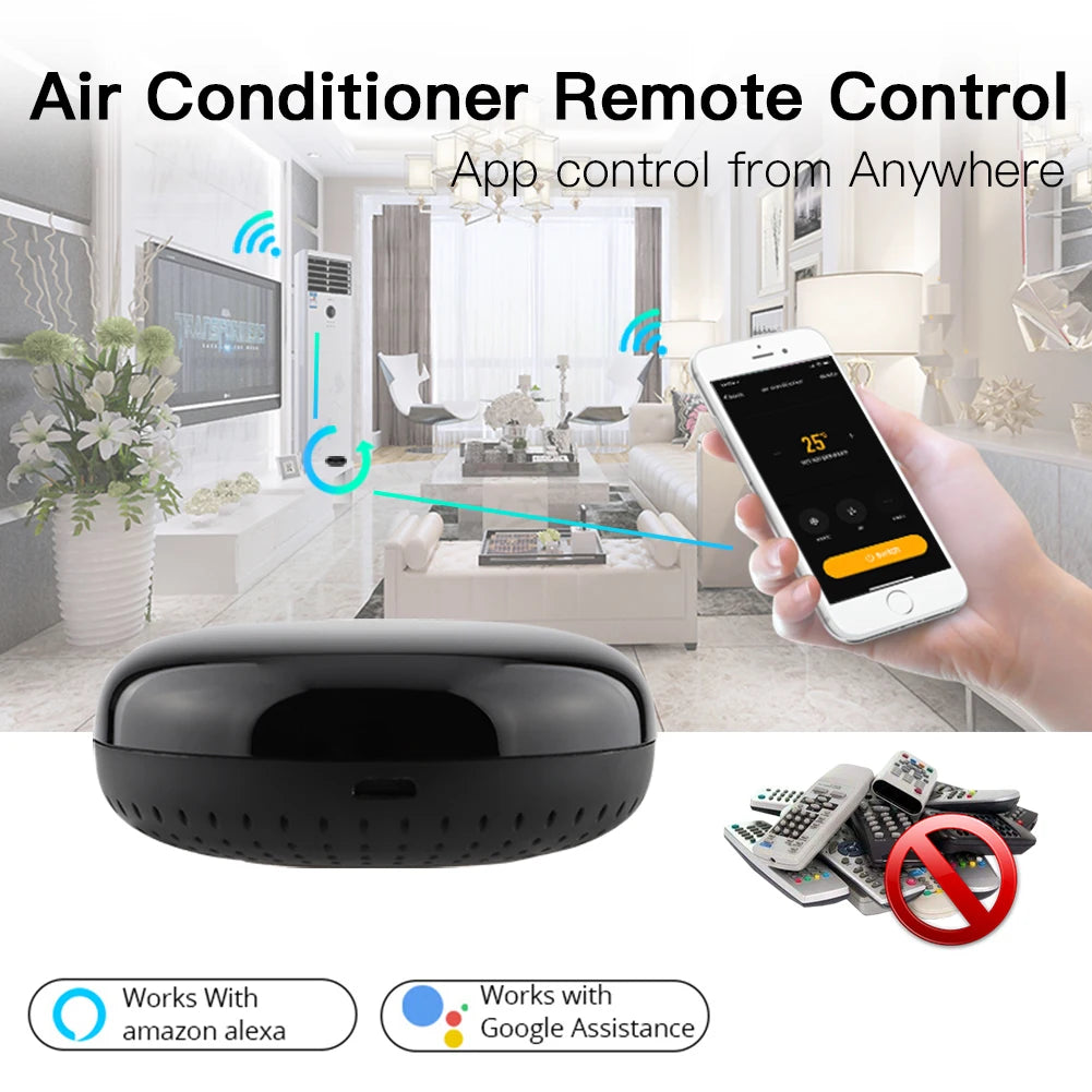 MOES Tuya WiFi IR Remote Control for Air Conditioner TV Smart Home Infrared Universal Remote Controller For Alexa Google Home