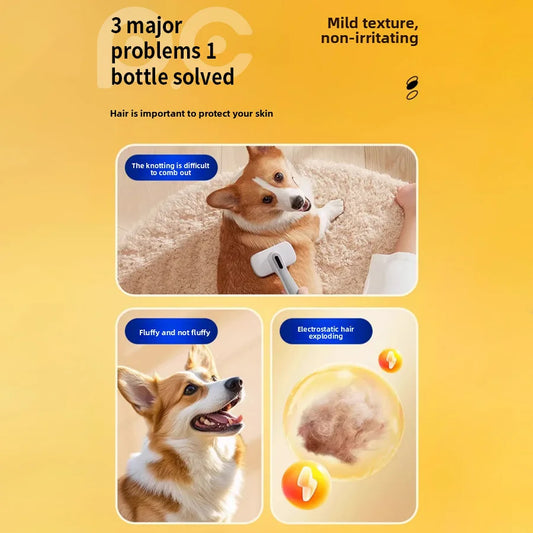 PetClear Pet Hair Detangling Care Spray 80ml - Efficient Solution for Tangled Fur Easy to Use