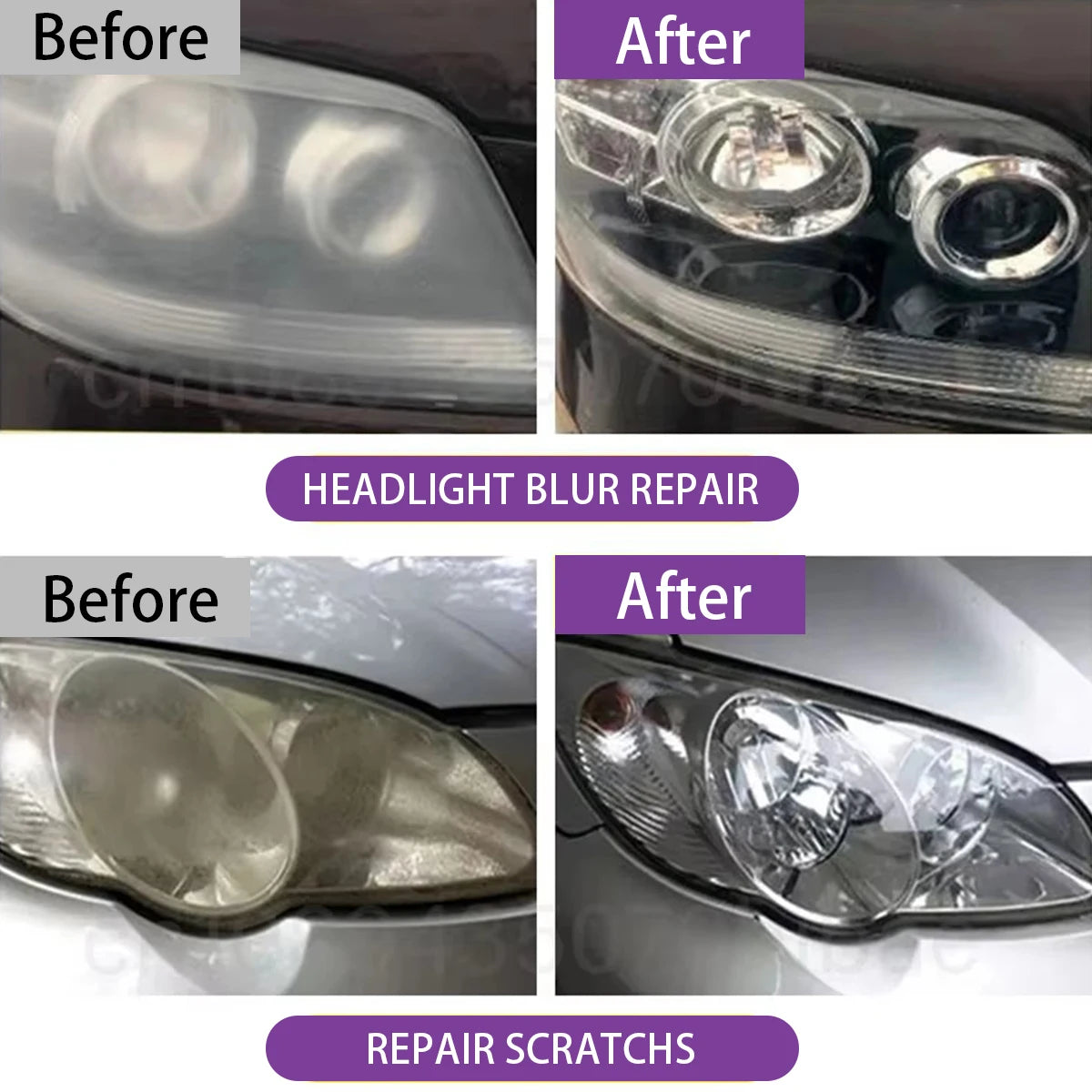 Car Headlight Restoration Polishing Kits Headlamp Repair Cleaning Paste Remove Oxidation Headlight Polish Liquid