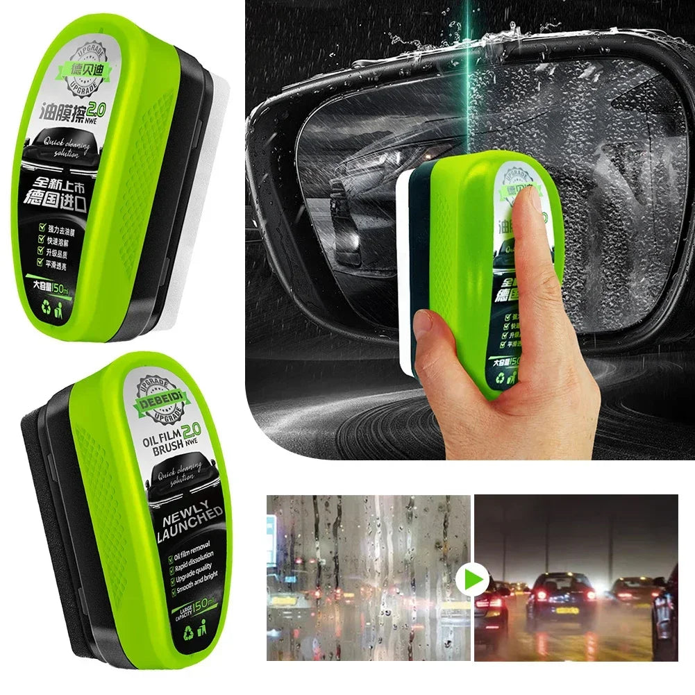 150ml Auto Windshield Anti-rain Anti-fog Oil Film Coating Agent Car Window Rearview Mirror Cleaning and Maintenance Brush Tools