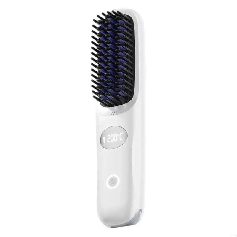 Ceramic Heated Cordless Straightening Comb For Hair Styling Fast Heating Portable Travel Friendly With Multiple Temperature