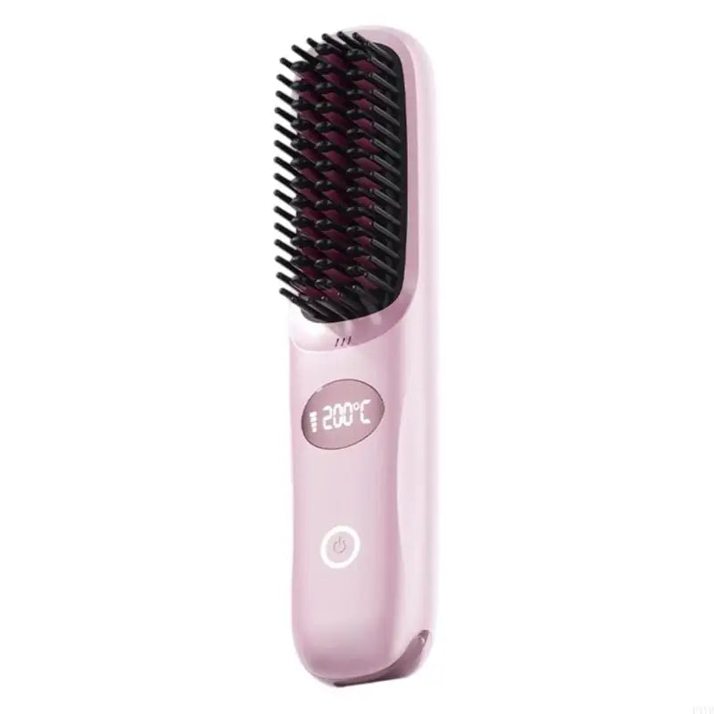Ceramic Heated Cordless Straightening Comb For Hair Styling Fast Heating Portable Travel Friendly With Multiple Temperature
