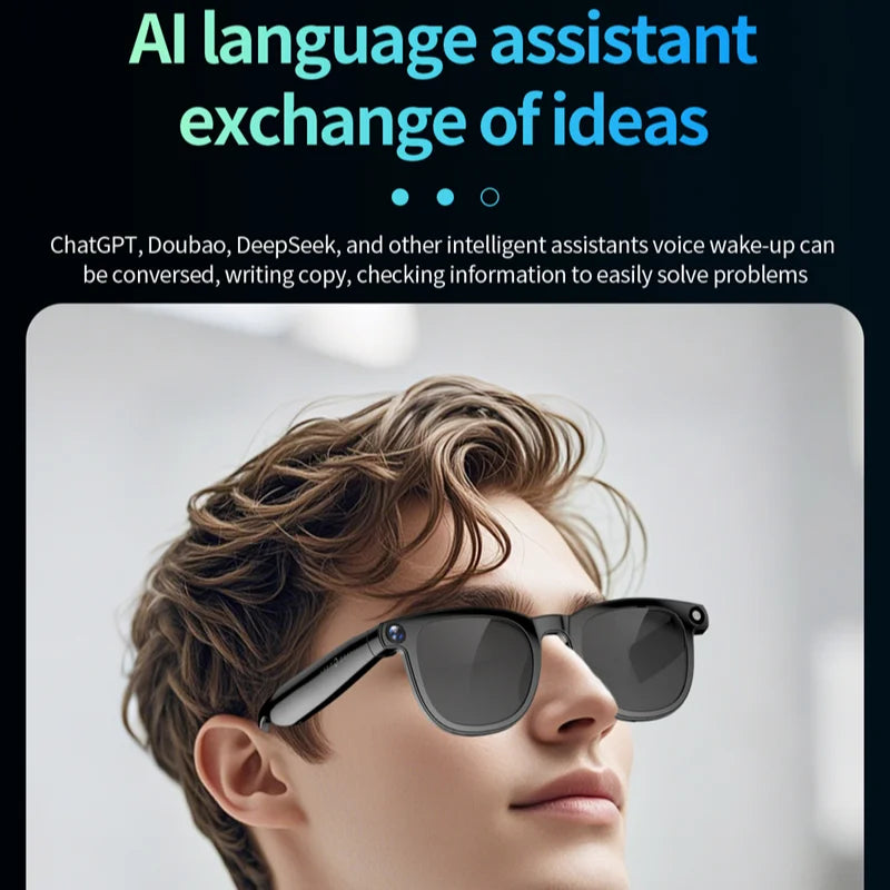 Xiaomi AI Smart Glasses 800W HD Camera Black Technology Image Translation Chat GPT Video Call Photo Waterproof For Men Women New