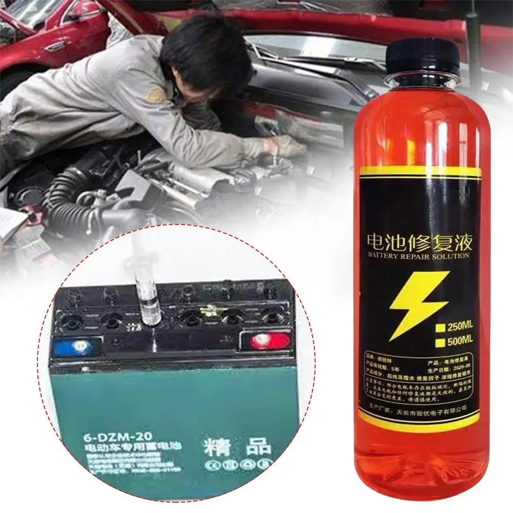 500ml Car Battery Repair Liquid Solution Battery Acid Solution For Battery Renewal Acid Battery Restore Liquid Terminal Cle