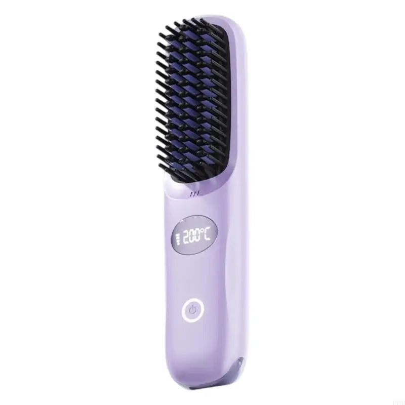 Ceramic Heated Cordless Straightening Comb For Hair Styling Fast Heating Portable Travel Friendly With Multiple Temperature
