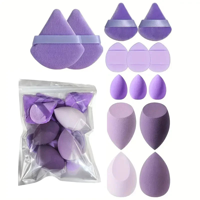14Pcs Makeup Sponge Set Beauty Sponges Blender Triangel Powder Puff Mini Make Up Sponges For Liquid Foundation Concealer Cream