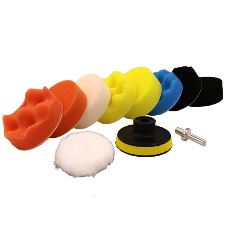 Car Foam Pad Buffer Kit Polishing Sponge Pads Kit Polishing Machine Wax Pads for Auto Motorcycle motor vehicle Removes Scratches
