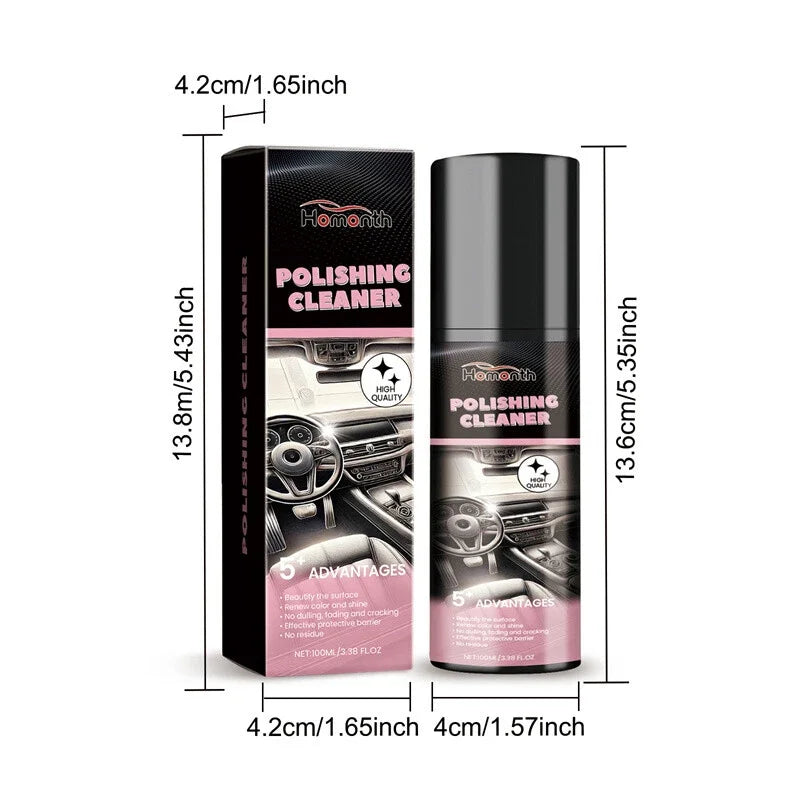 2PCS 100ML Polishing Cleaner Cars Interior Car Interior Detailer and Cleaner -USA