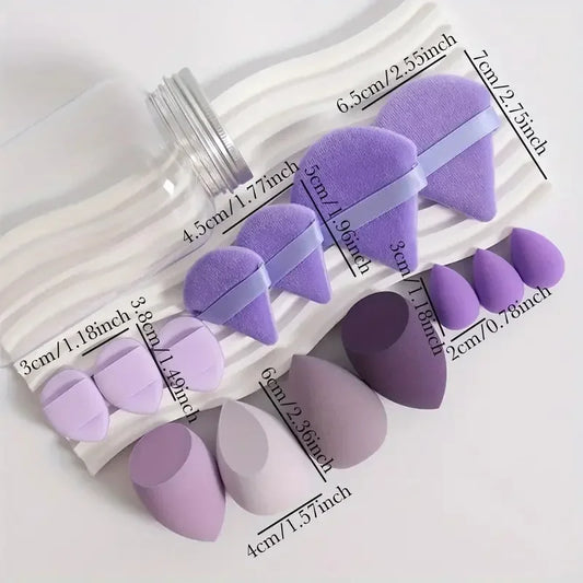 14Pcs Makeup Sponge Set Beauty Sponges Blender Triangel Powder Puff Mini Make Up Sponges For Liquid Foundation Concealer Cream