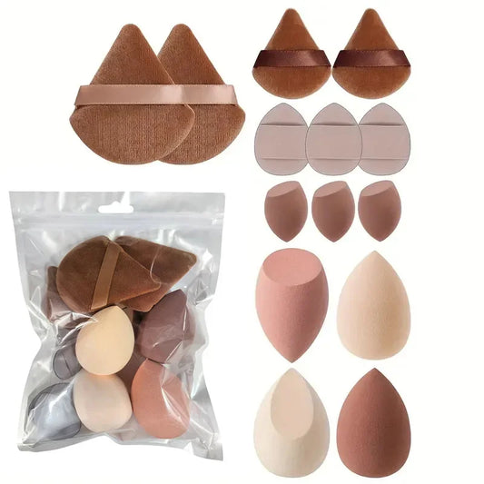 14Pcs Makeup Sponge Set Beauty Sponges Blender Triangel Powder Puff Mini Make Up Sponges For Liquid Foundation Concealer Cream