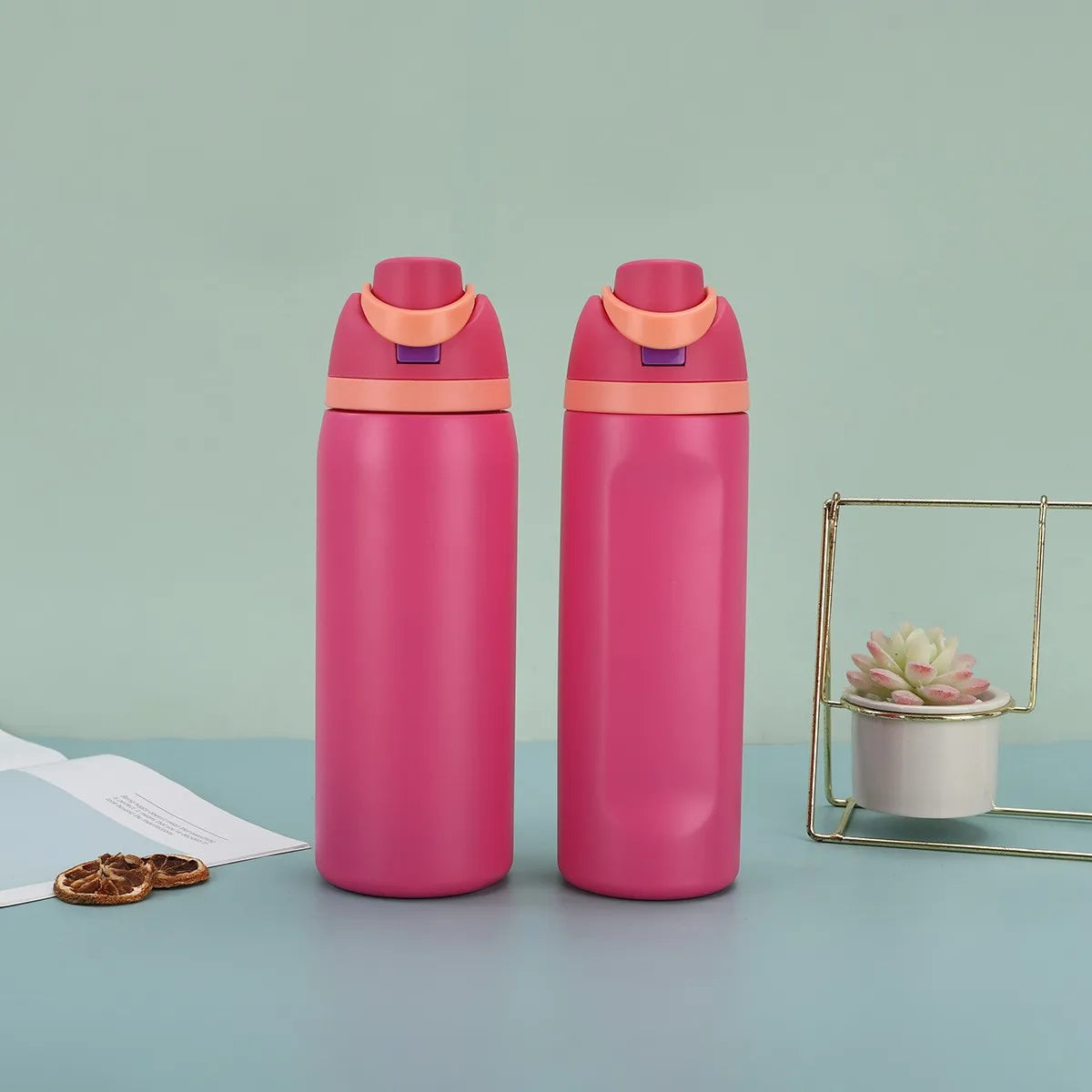 Cross-border Amazon double-lid stainless steel thermos cup outdoor sports fruit cup with high value rope bouncing cup