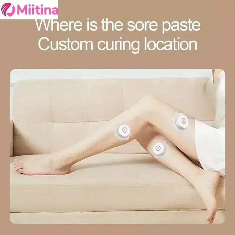 50Pcs Intelligent Moxibustion Device With 3 Gears Smoke-Free Hot Compress Magnetic Charging Relieve Acupoint Fatigue Health Care