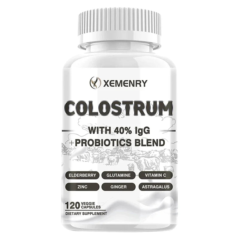 Colostrum Capsules - Promotes Gut Health, Improves Athletic Performance, and Maintains Healthy Iron Levels - 120 Capsules