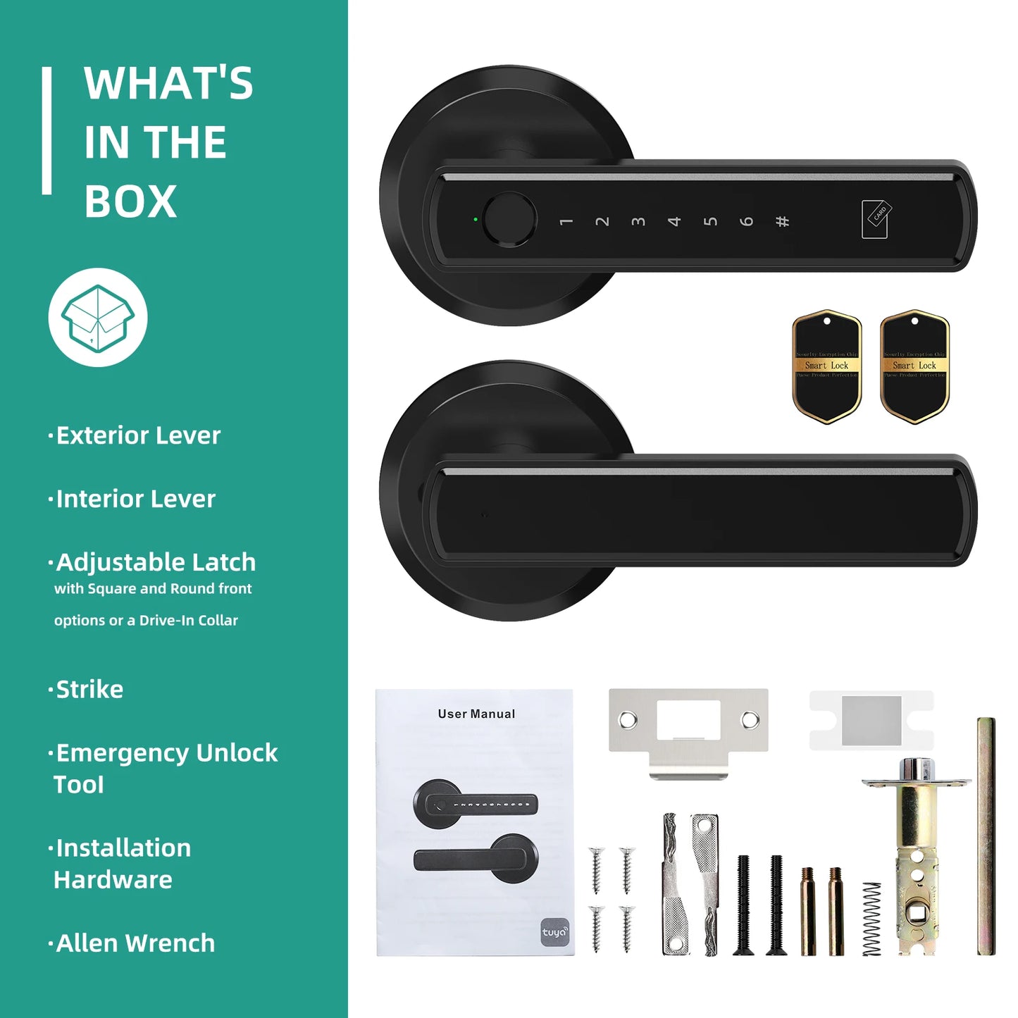 Viladepot Smart Lock Fingerprint Door Lock App Control TYPE-C Interface Passcode Unlock Electronic Touchscreen Keypad