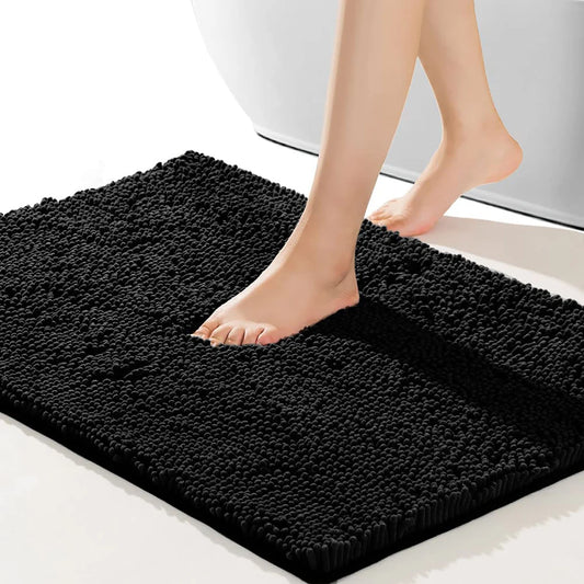 Chenille bathroom carpet, non slip bath mat, soft and comfortable plush bathroom carpet