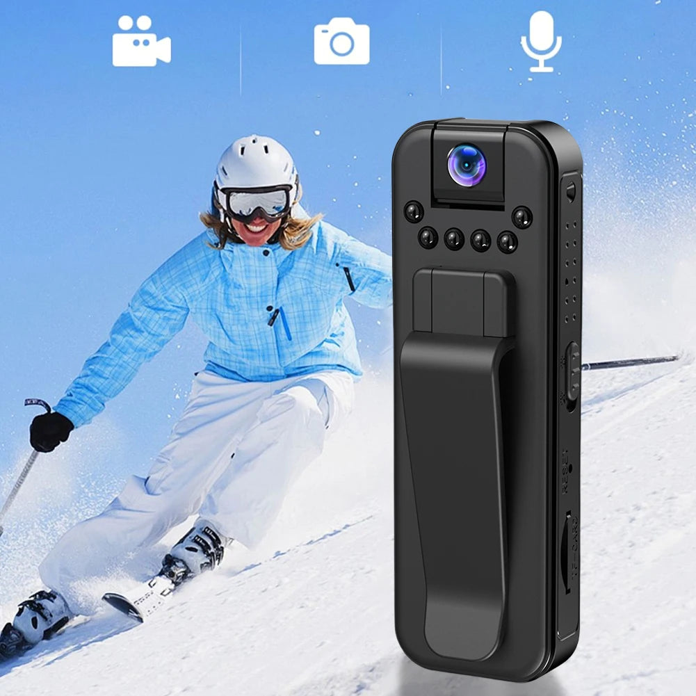 HD 1080P Police Body Cam Motion Detection Mini Camera with Back Clip Infrared Night Vision Miniature Camcorder Small Body Camera