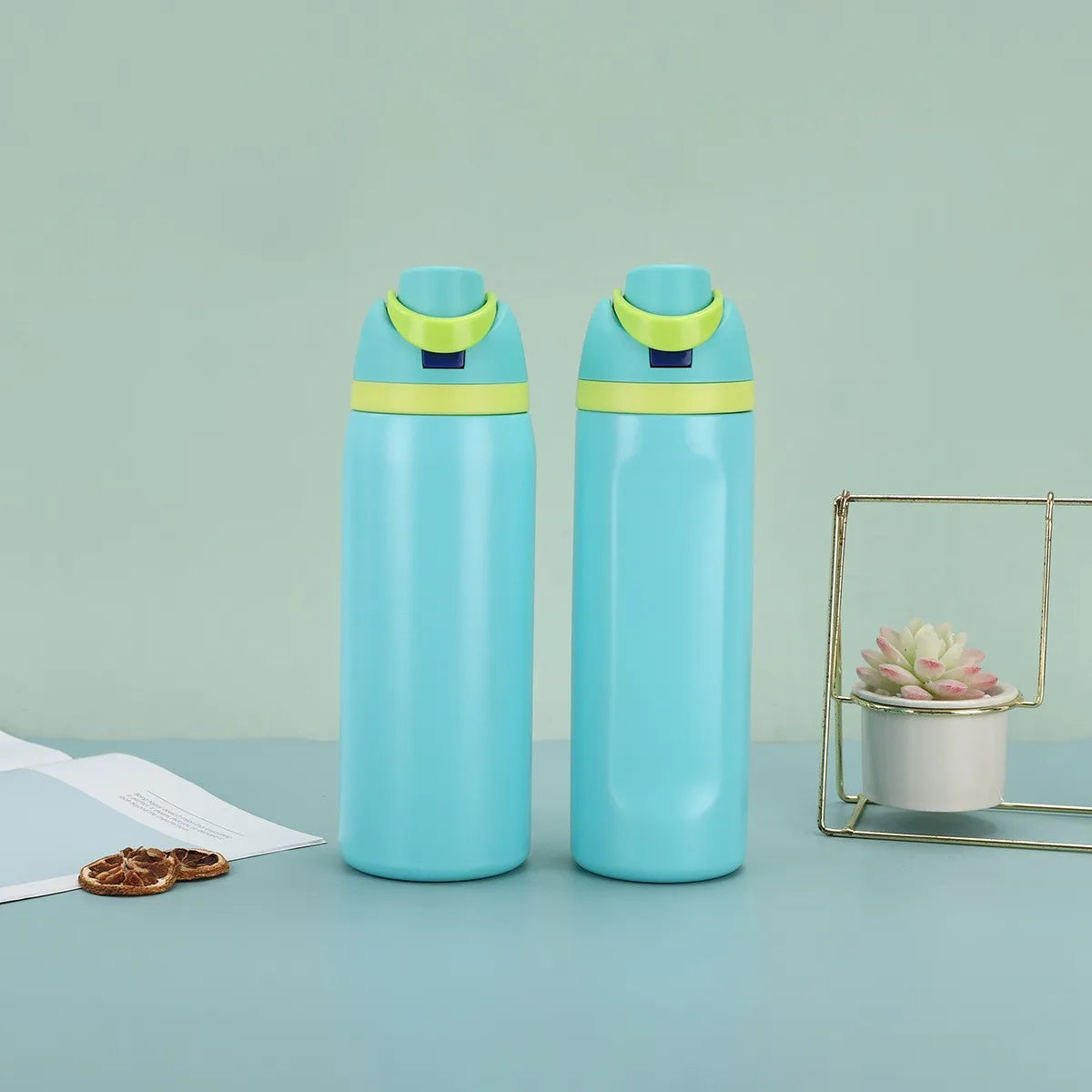 Cross-border Amazon double-lid stainless steel thermos cup outdoor sports fruit cup with high value rope bouncing cup