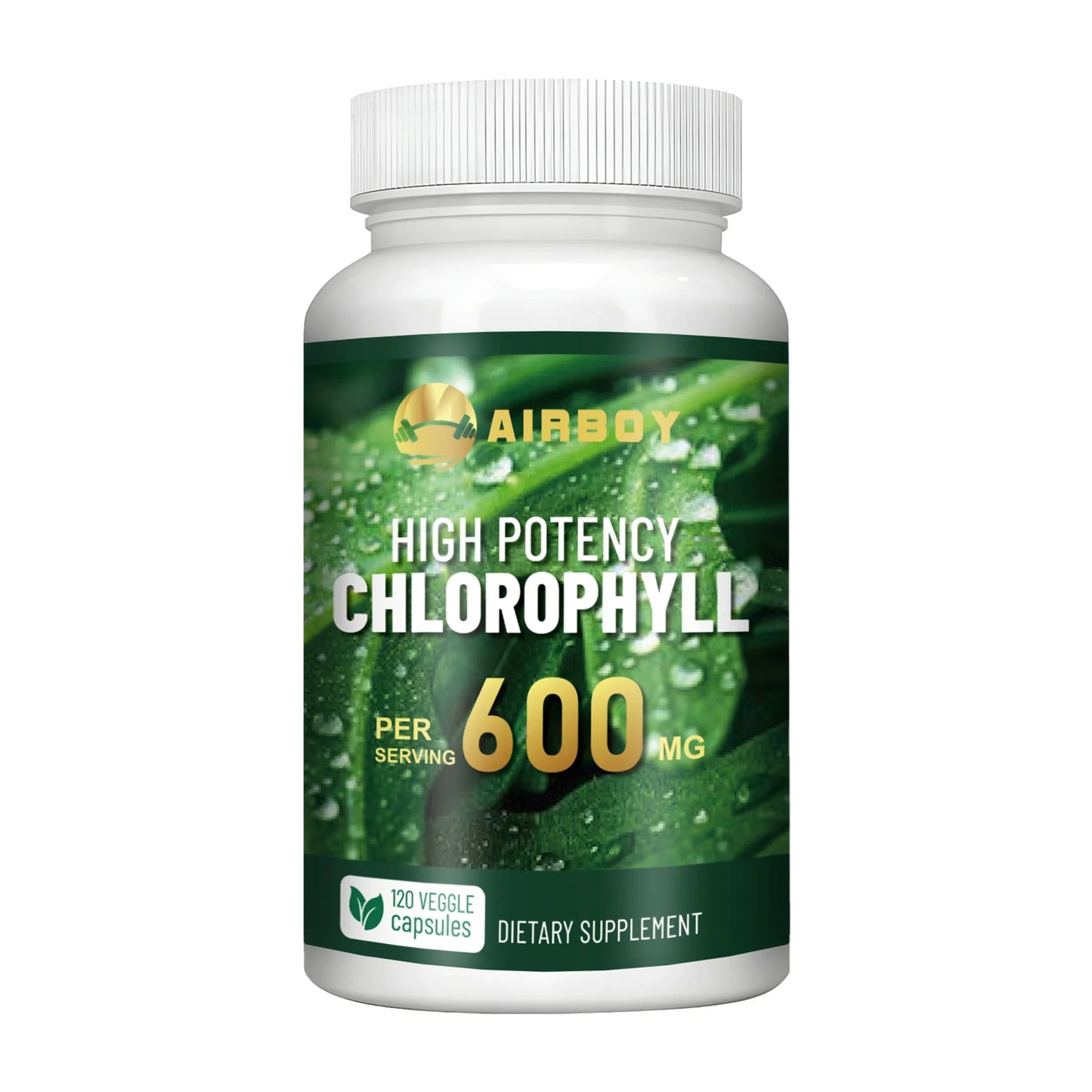 Chlorophyll Supplement 600mg - Smelling Breath, Skin Health, Remove Body Odor Naturally - 120 Capsules