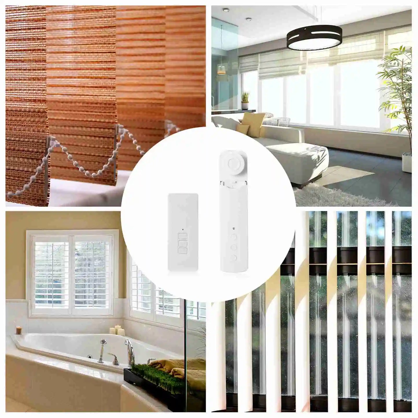 Tuya WiFi Smart Electric Curtain Motors Pull Bead Curtain Motor Motorized Chain Roller Blinds Compatible with Alexa Home