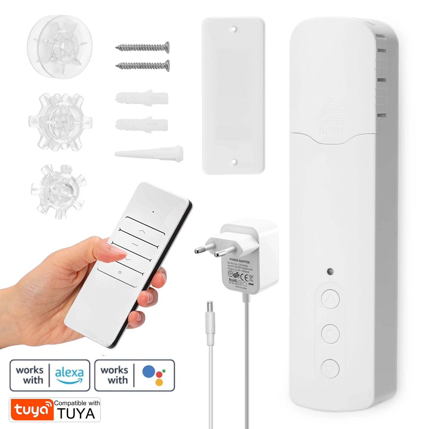 Tuya WIFI Smart Electric Curtain Motor Chain Roller Blinds Pull Bead Curtain Switch System For Alexa Google Home Voice Control