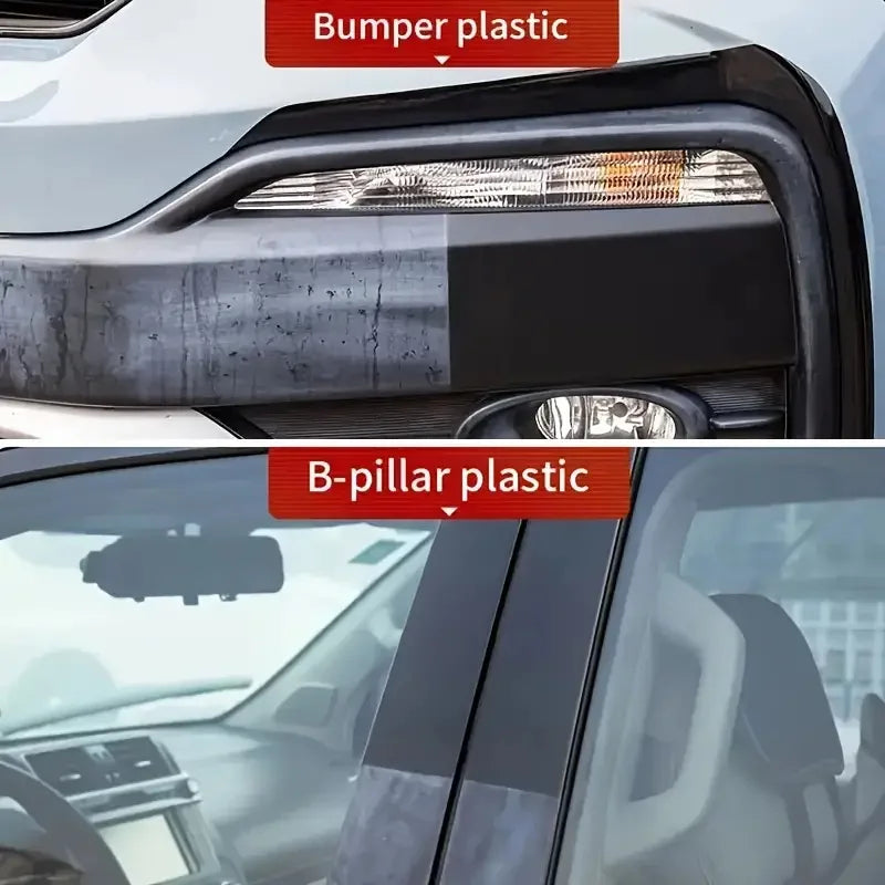 Auto Plastic Restorer Gloss Enhancer Crystal Clear Car Leather & Panel Renewal Wax Coating Agent Back To Black Shine Polish