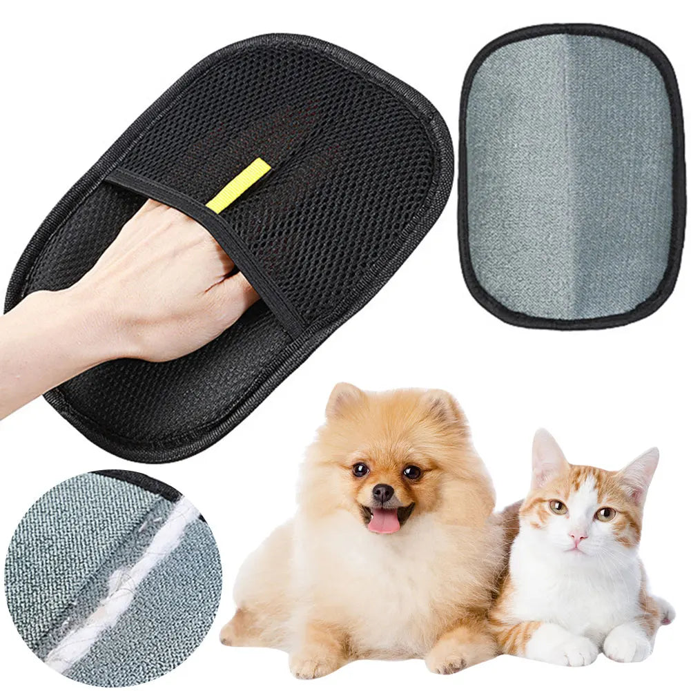 Pet Electrostatic Hair Removal Gloves Dog Cat Hair Removal Brush Gloves Hair Adhesive Gloves Carpet Clothing Hair Cleaning Brush
