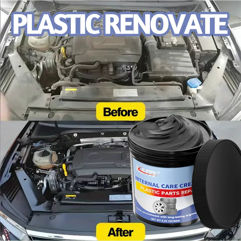 Auto Interior Renovation Kit - Plastic Part Refurbishment and Tire Shine Maintenance, Car Detailing Repair Solution