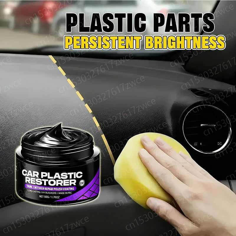 Auto Plastic Restorer Gloss Enhancer Crystal Clear Car Leather & Panel Renewal Wax Coating Agent Back To Black Shine Polish