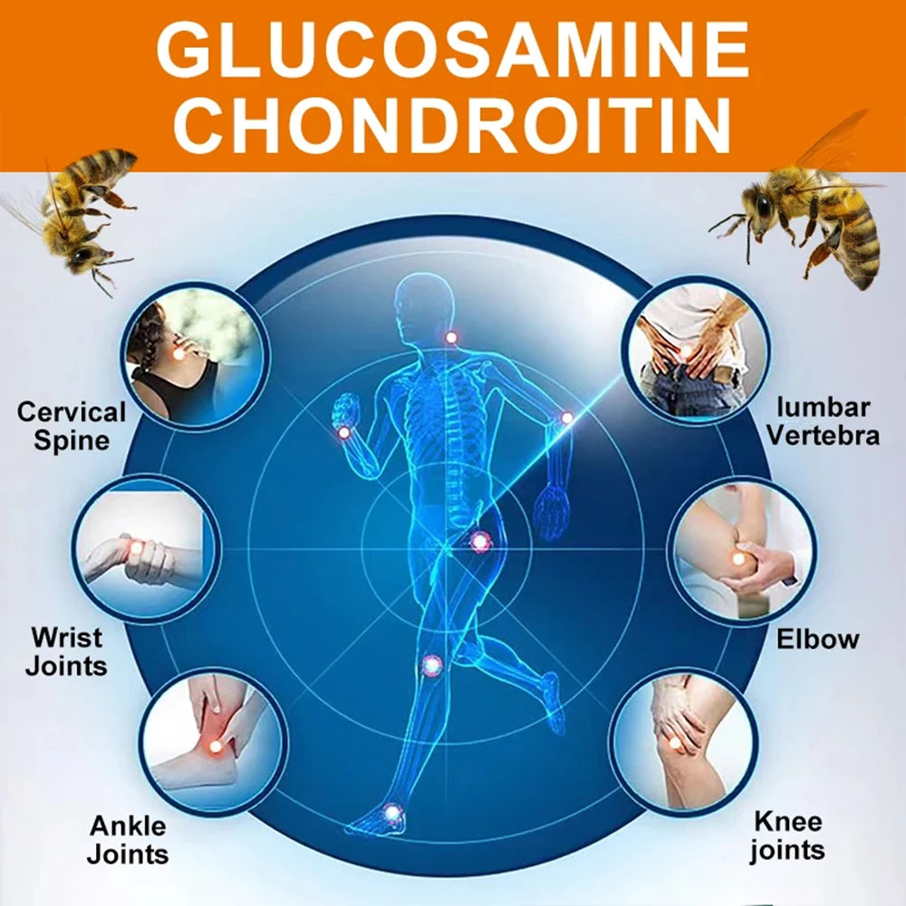 Glucosamine Chondroitin MSM and Turmeric Supplement - Support for Cartilage & Joint Health & Flexibility, Non-GMO Capsules