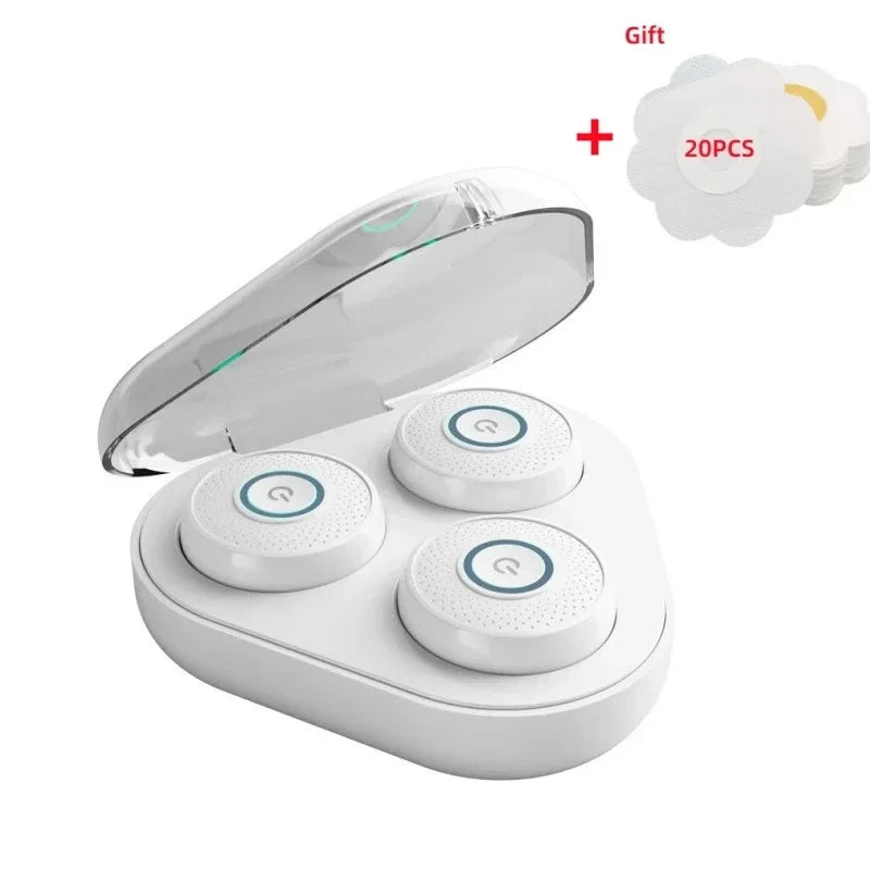 50Pcs Intelligent Moxibustion Device With 3 Gears Smoke-Free Hot Compress Magnetic Charging Relieve Acupoint Fatigue Health Care