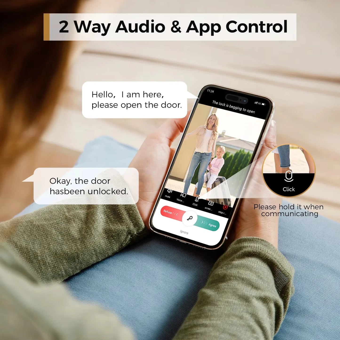 ARPHA Smart Lock D289H Smart WiFi Keyless Door Lock with Camera 5 in 1 Camera Fingerprint Entry App-Controlled Auto-Lock System