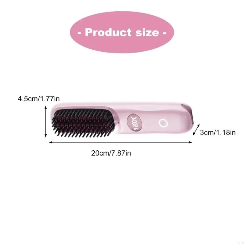 Ceramic Heated Cordless Straightening Comb For Hair Styling Fast Heating Portable Travel Friendly With Multiple Temperature