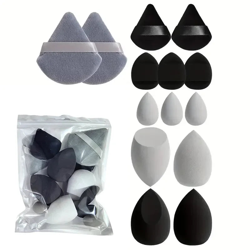 14Pcs Makeup Sponge Set Beauty Sponges Blender Triangel Powder Puff Mini Make Up Sponges For Liquid Foundation Concealer Cream