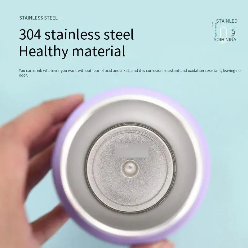 Cross-border Amazon double-lid stainless steel thermos cup outdoor sports fruit cup with high value rope bouncing cup