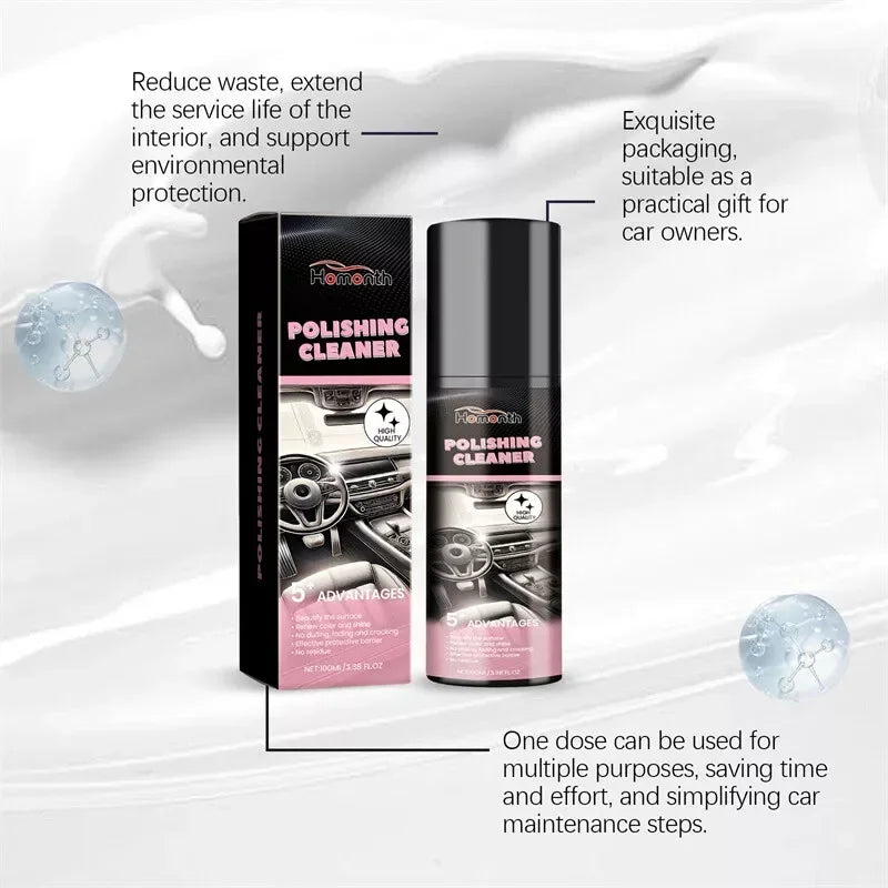 2PCS 100ML Polishing Cleaner Cars Interior Car Interior Detailer and Cleaner -USA