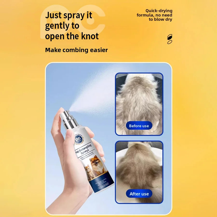 PetClear Pet Hair Detangling Care Spray 80ml - Efficient Solution for Tangled Fur Easy to Use