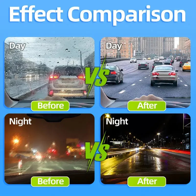 Car Glass Oil Film Remover Automotive Car Glass Sponge Cleaning Brush Front Inside Windshield Glass Oil Film Cleaning Agent