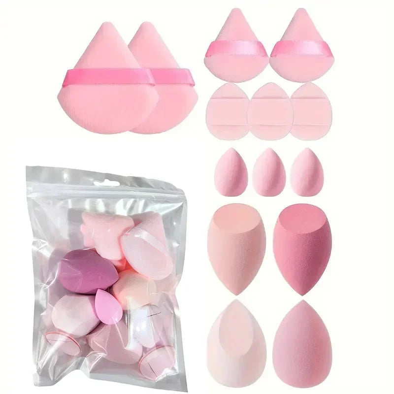 14Pcs Makeup Sponge Set Beauty Sponges Blender Triangel Powder Puff Mini Make Up Sponges For Liquid Foundation Concealer Cream